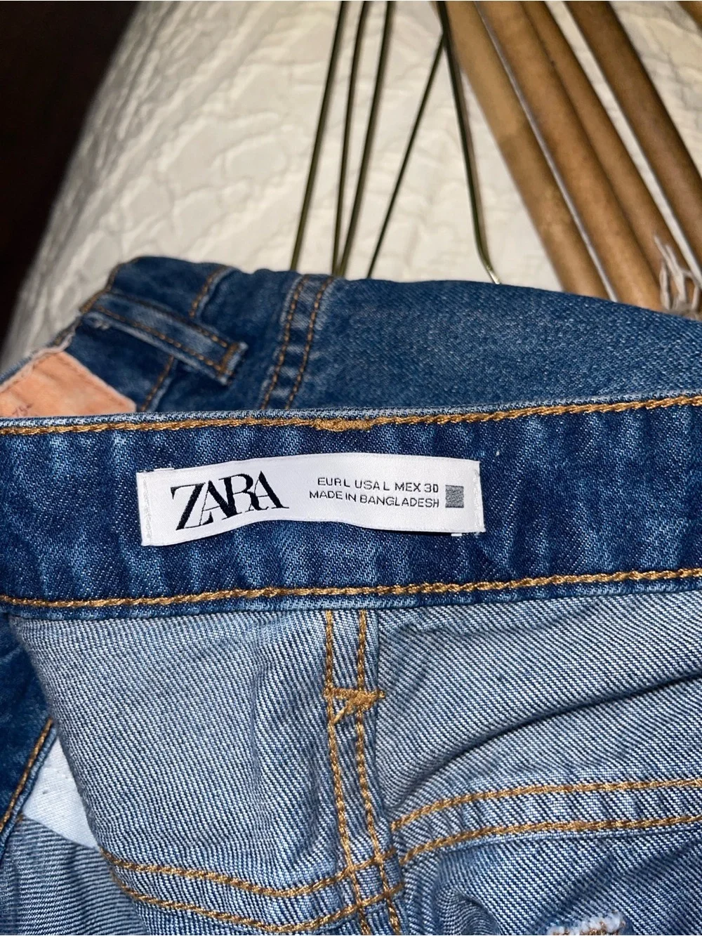 Zara Dark Wash Denim Skort